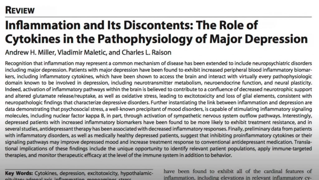 The Role of Cytokines in the Pathophysiology of Major Depression